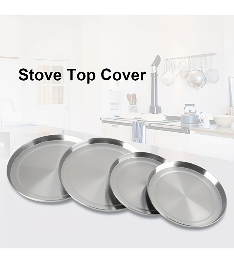 Stainless Steel Electric Stove Burner Covers 2Pcs Kitchen Range Top Protector Decoration - Image 4