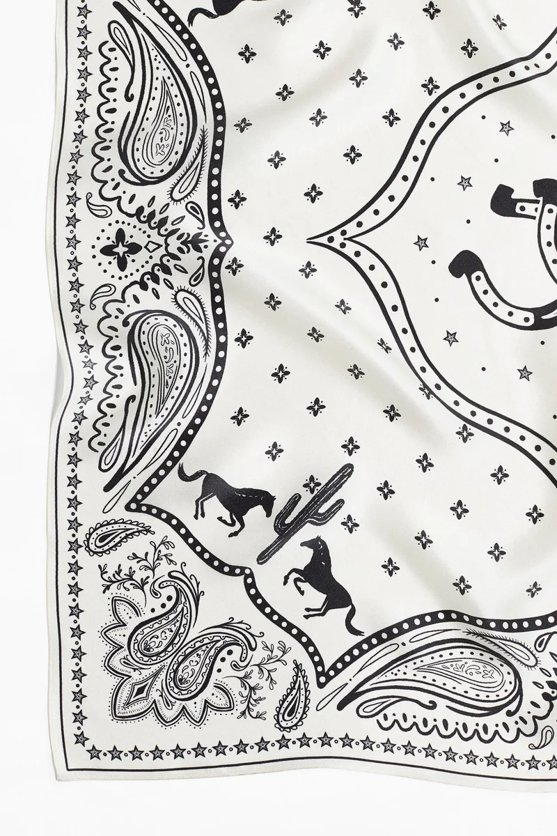 H&M Printed silk scarf