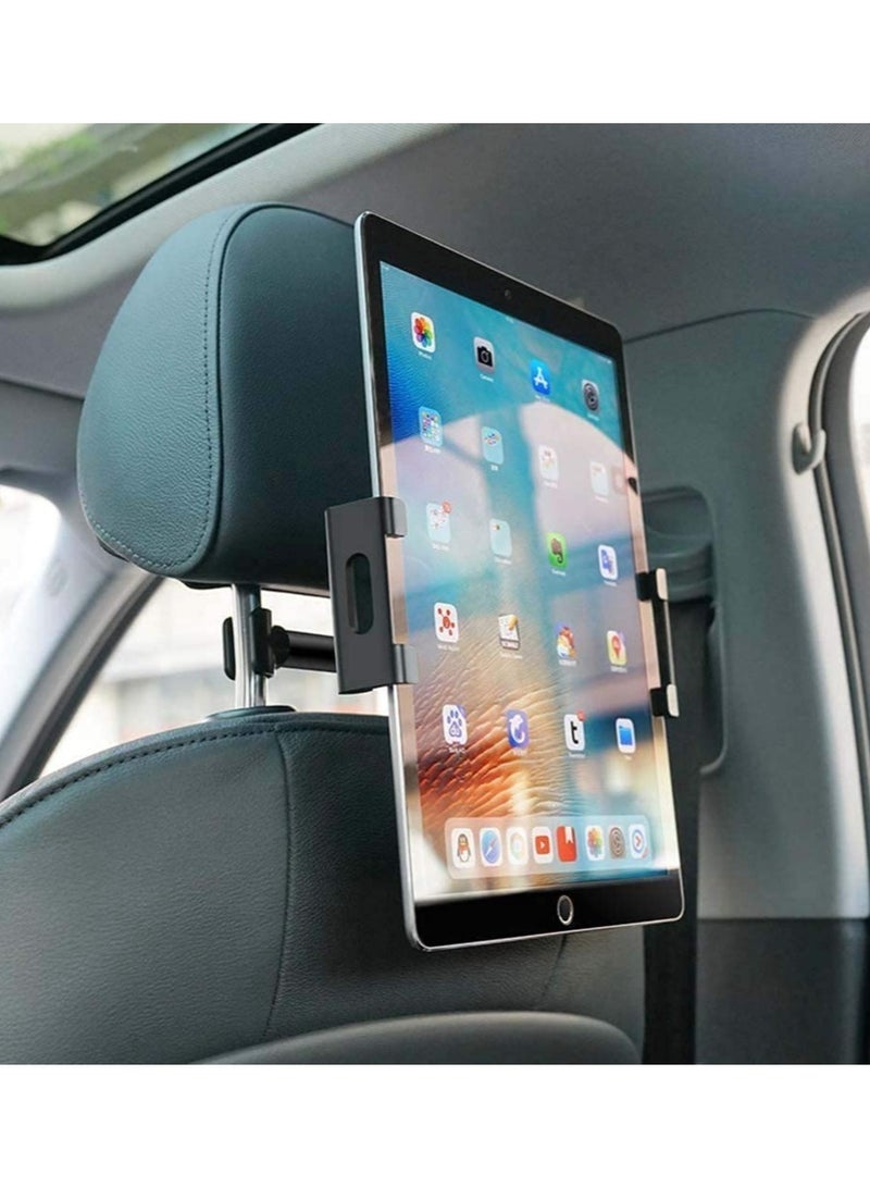 ELTRAZONE Aluminium, Silicone Car Tablet Stand, Car Headrest Tablet Holder Stand for 4.7-12.9 inches Mobile Phone iPad Tablet PC Back Seat Car Holder Stand Mount - Image 1