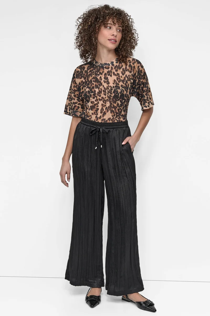 DKNY  CRUSHED CREASE WIDE PANT for Women | Best Price UAE