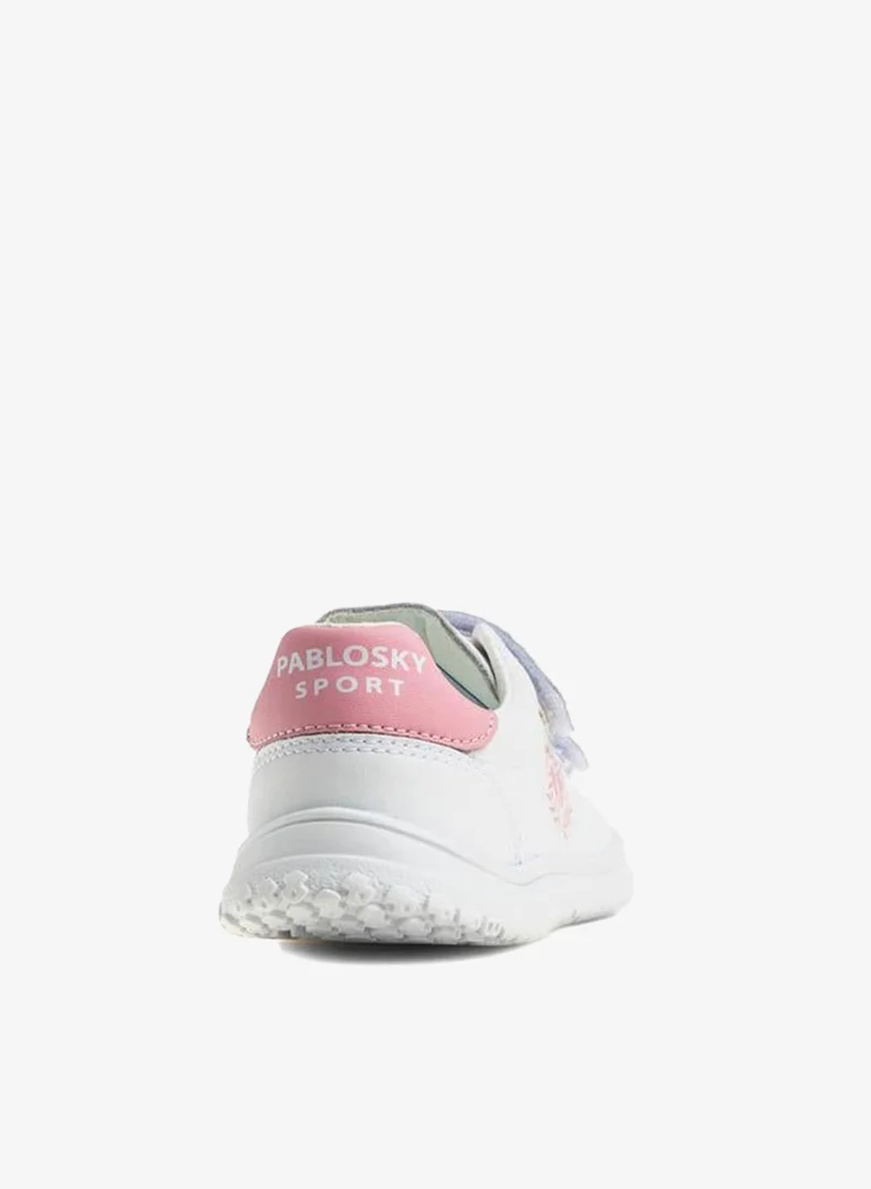 بابلوسكي Girls Hook & Loop Leather School Shoes