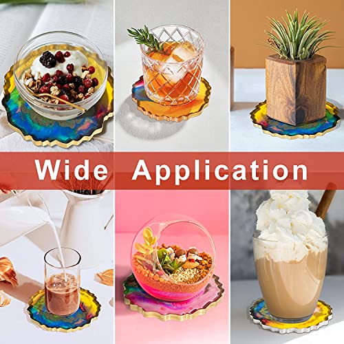URBAN BOX Resin Coaster Molds,Silicone Molds for Resin Casting,Silicone Agate Coaster Molds for Making Resin Geode,Agate Slice Coasters,Cup Mats,Home Decoration-50 - Image 3