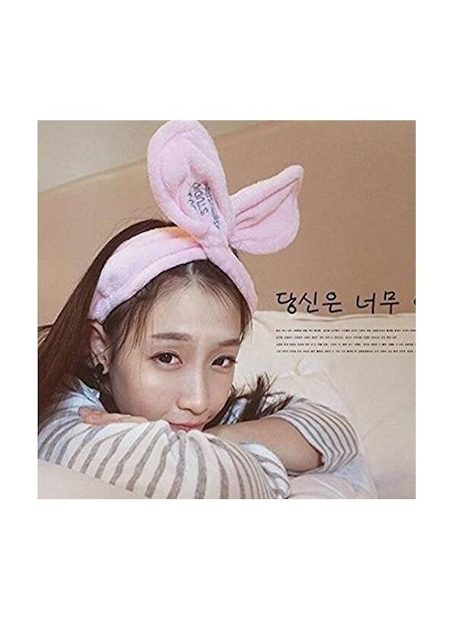 NIBEMINENT Bunny Ear Head Wrap Hair Band Pink - Image 2