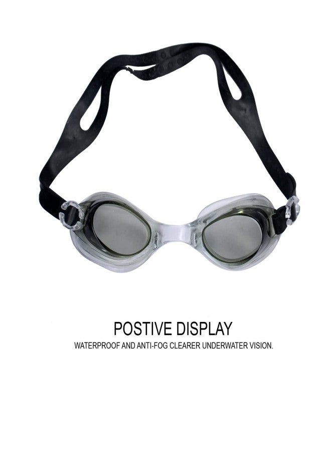 AASA Swim Learning/Protection Durable Flexible Silicone Swimming Accessories for Kids (Swimming Goggles, Black) - Image 2