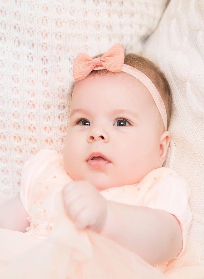 jollybows 40pcs Baby Girls Bows Headbands Elastic Hairband Ribbon Bow Hair Accessories for Newborns Infants Toddlers and Kids - Image 5