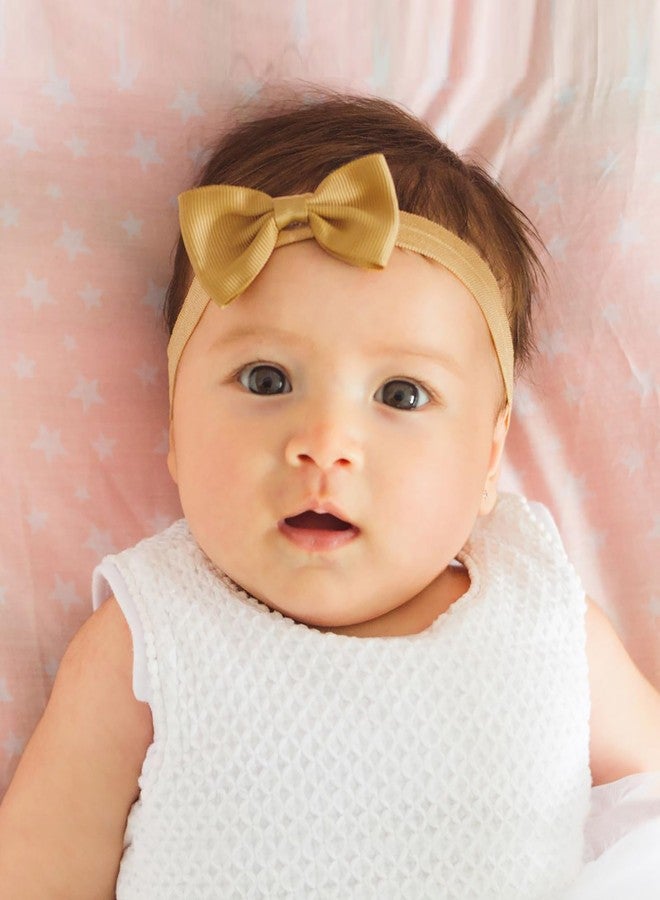 jollybows 40pcs Baby Girls Bows Headbands Elastic Hairband Ribbon Bow Hair Accessories for Newborns Infants Toddlers and Kids - Image 4