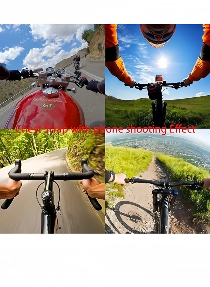 Generic - Mobile Phone Chest Mount Harness Strap Holder,Cell Phone Clip Action Camera for POV/VLOG Black - Image 1
