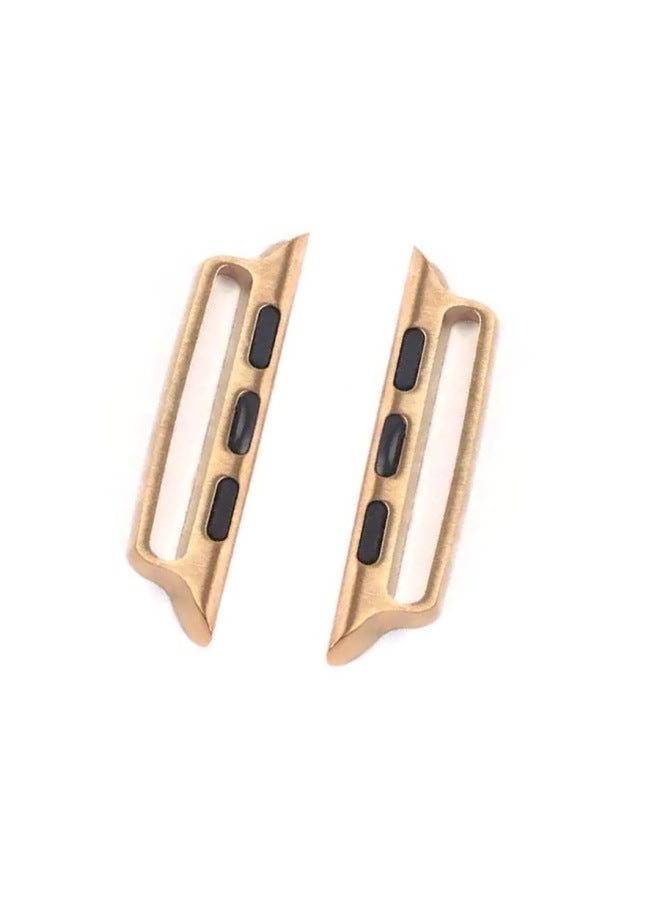 Suitable For Apple Strap Connector Iwatch Raw Ear One-piece Medium Grain AppleWatch Watch Adapter-Color:Black-Specifications:42/44/45-22mm  - Image 4