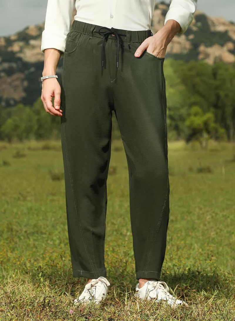Campus Sutra Lightweight - Tapered Tailored Trousers