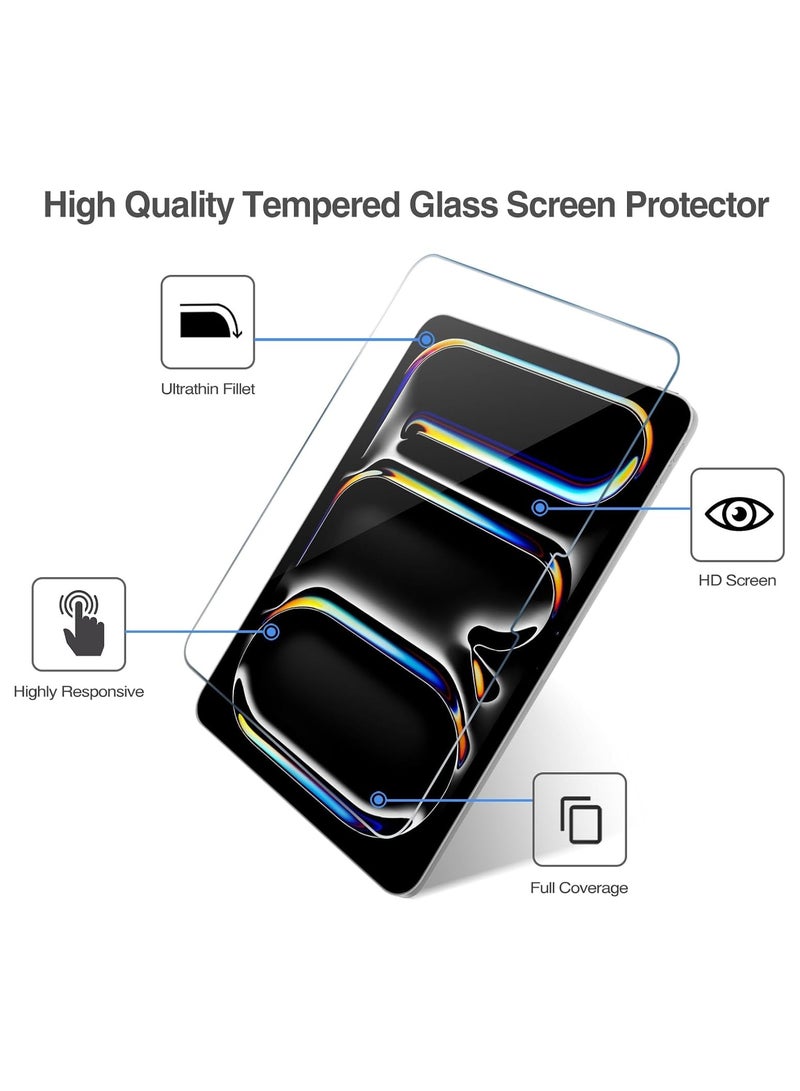 Techie حماية شاشة زجاجية مقسّاة متميزة لجهاز آبل آيباد برو 13 إنش M4 (2024) مع إطار تركيب سهل المحاذاة، شفافة بدقة عالية، مضادة لبصمات الأصابع، خالية من الفقاعات - عبوة 2 - Image 5