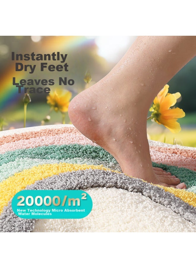 Dajiang Bathroom Mat, Toilet Entrance Non-slip Absorbent Mat, 40x60cm - Image 3