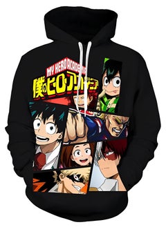 Generic My Hero Academia Hoodie, Hoodie anime Fan Sweater, Costume Anime Hero Academia Hoodies for Men, My Hero Academia Printed Suit, Long Sleeve Round Collar Hoodie Sweatshirt  - Image 1