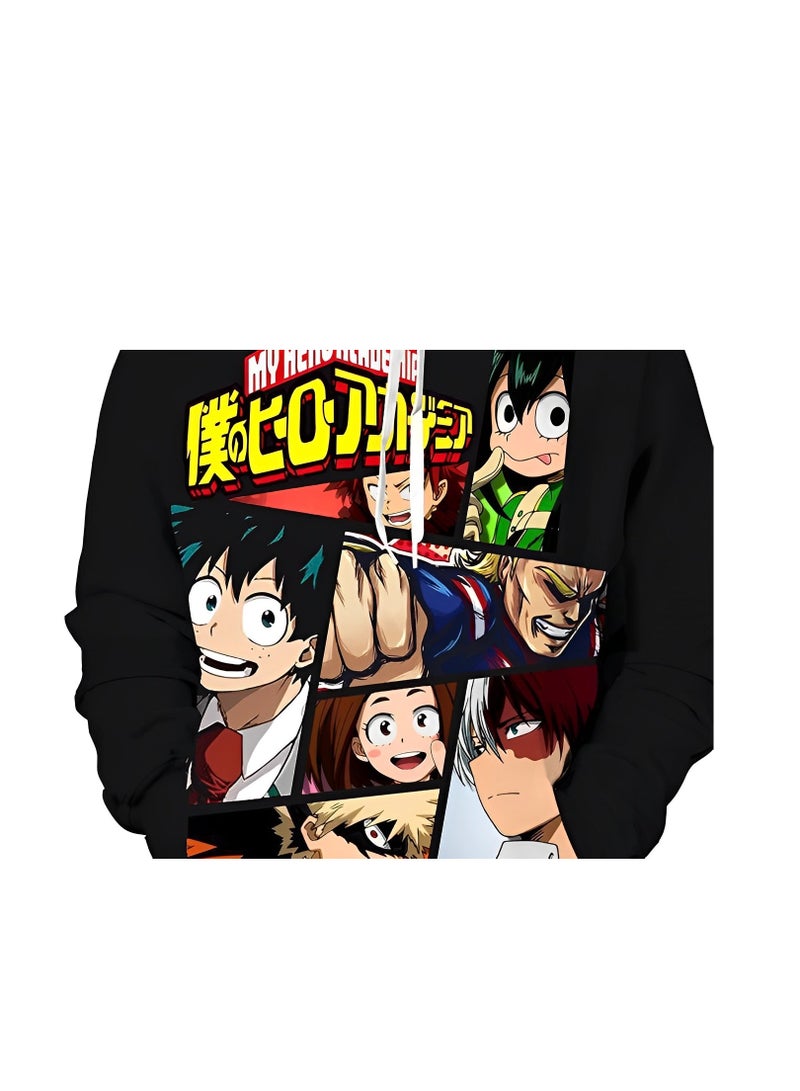 My Hero Academia Hoodie, Hoodie anime Fan Sweater, Costume Anime Hero Academia Hoodies for Men, My Hero Academia Printed Suit, Long Sleeve Round Collar Hoodie Sweatshirt  - Image 4