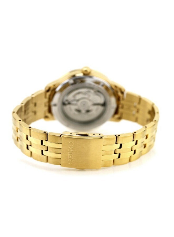 سيكو Selection Automatic Analog Men’s Watch SCVE062, 41.2 mm Gold Dial, Gold-Tone Stainless Steel Case & Bracelet, 100 m WR - Image 2