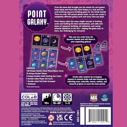 AEG  Flatout Games  Point Galaxy  FollowUp to the AwardWinning Family Card Game Point Salad  Puzzly Space Exploration  Ages 10  15 Players - Image 5