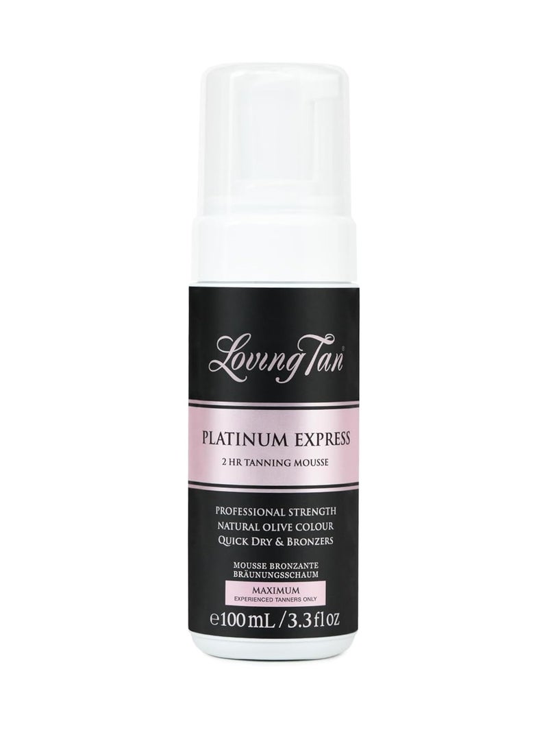 Loving Tan Loving Tan Platinum 2 HR Express Mousse, Darkest Shade Yet - Streak Free, Professional Strength Sunless Tanner - 5+ Self Tan Applications per Bottle, Cruelty Free, Naturally Derived DHA, 3.3 Fl Oz  - Image 3