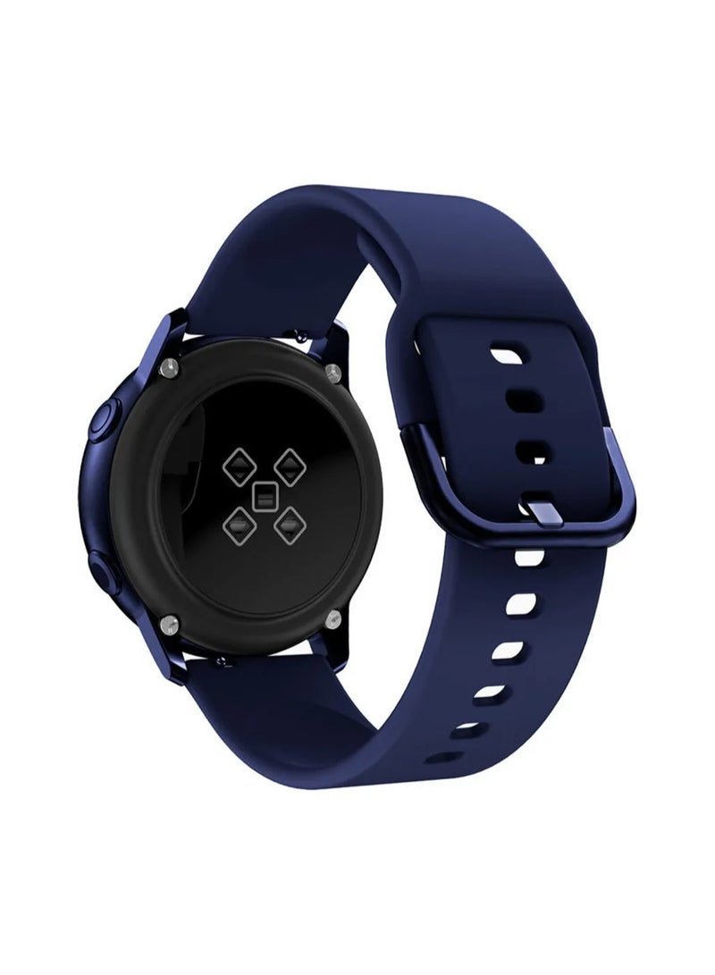 HEXABEX Silicone Strap 20mm Band Compatible with Samsung Galaxy Watch 7/ Watch FE/ Watch 6 / Watch 5 / Watch 4 / Active 2 Navy Blue - Image 2