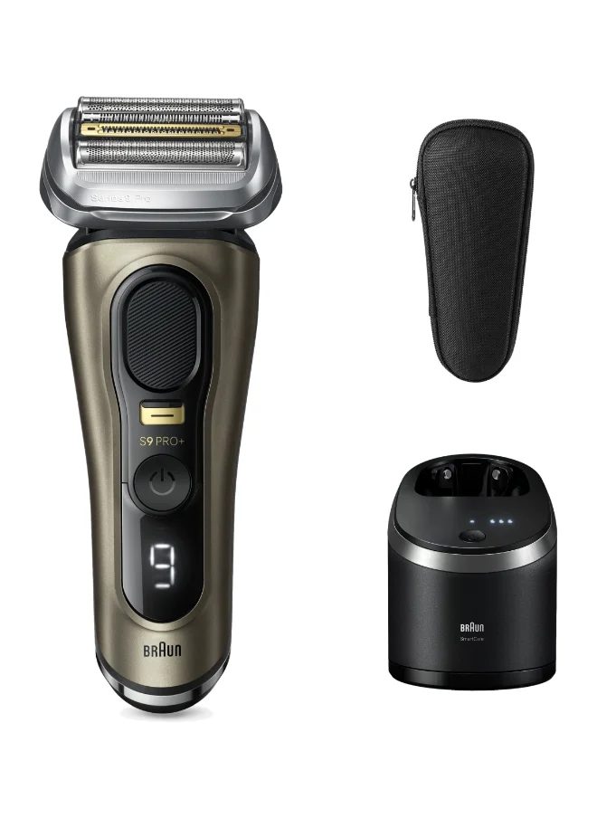 براون Series 9 Pro+ Electric Shaver, Wet And Dry With 6-In-1 Smartcare Center And Travel Case, Gold - Shaver 9569Cc