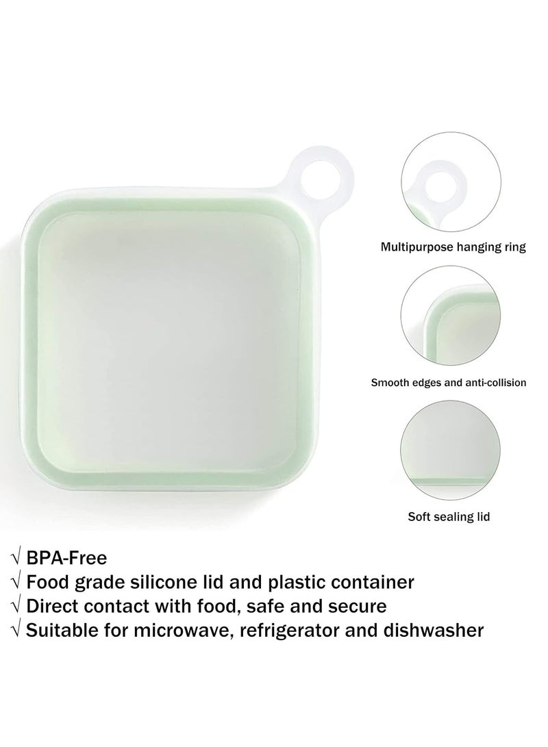 Reusable Sandwich Container Box Leak-proof Food Storage Container for Fruits, Salads, Snacks - Image 2