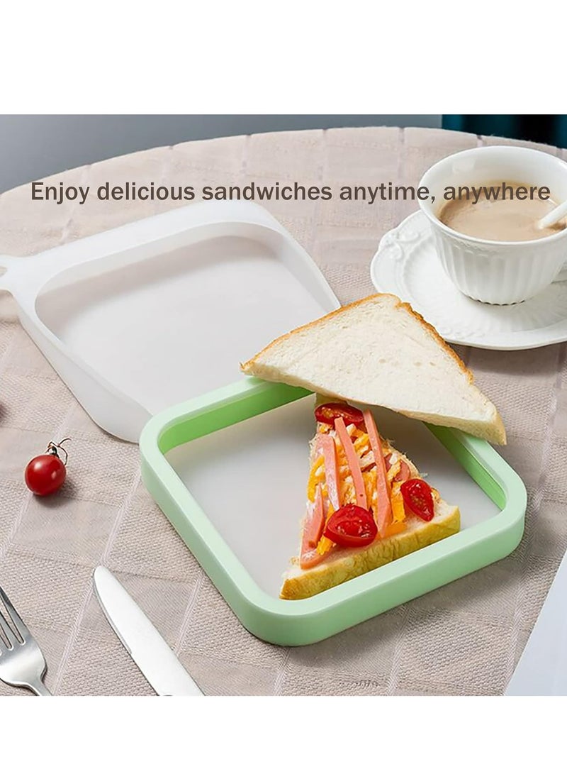 Reusable Sandwich Container Box Leak-proof Food Storage Container for Fruits, Salads, Snacks - Image 3