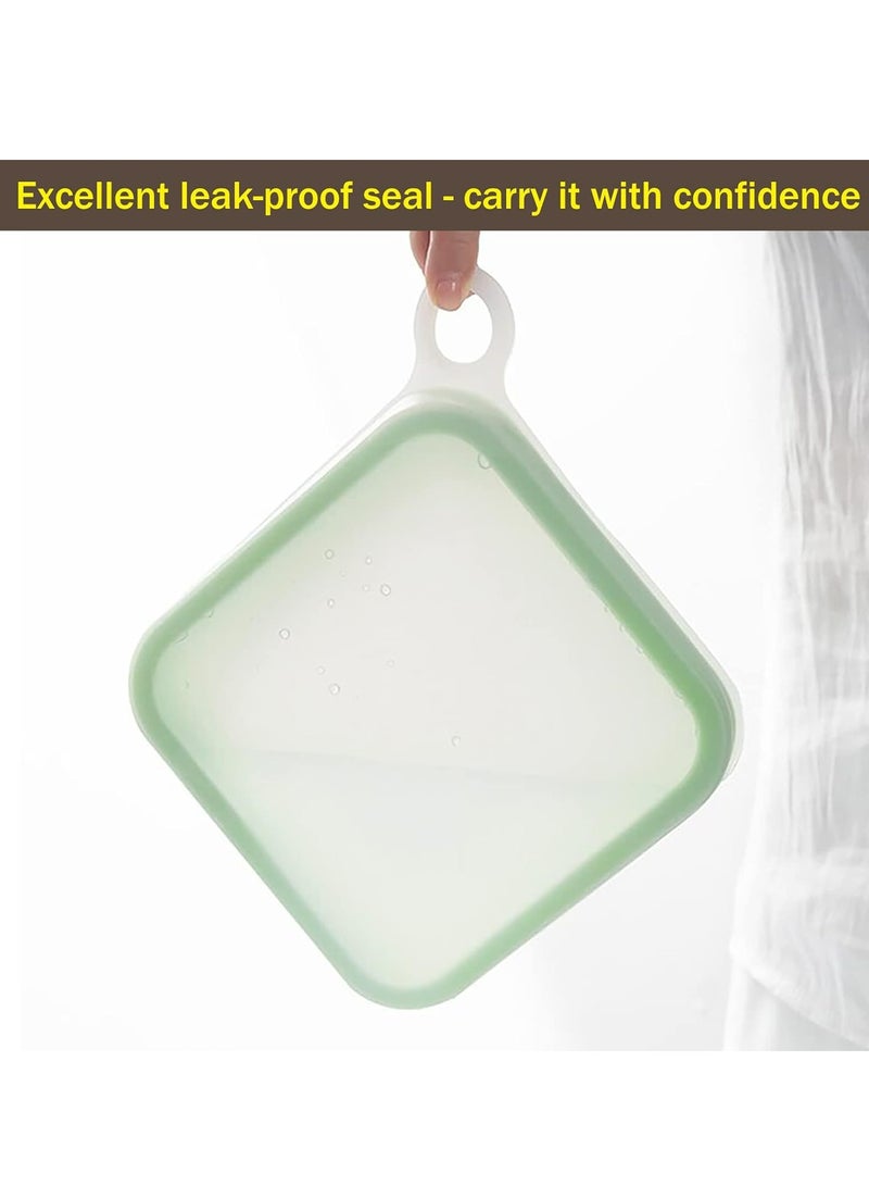 Reusable Sandwich Container Box Leak-proof Food Storage Container for Fruits, Salads, Snacks - Image 4