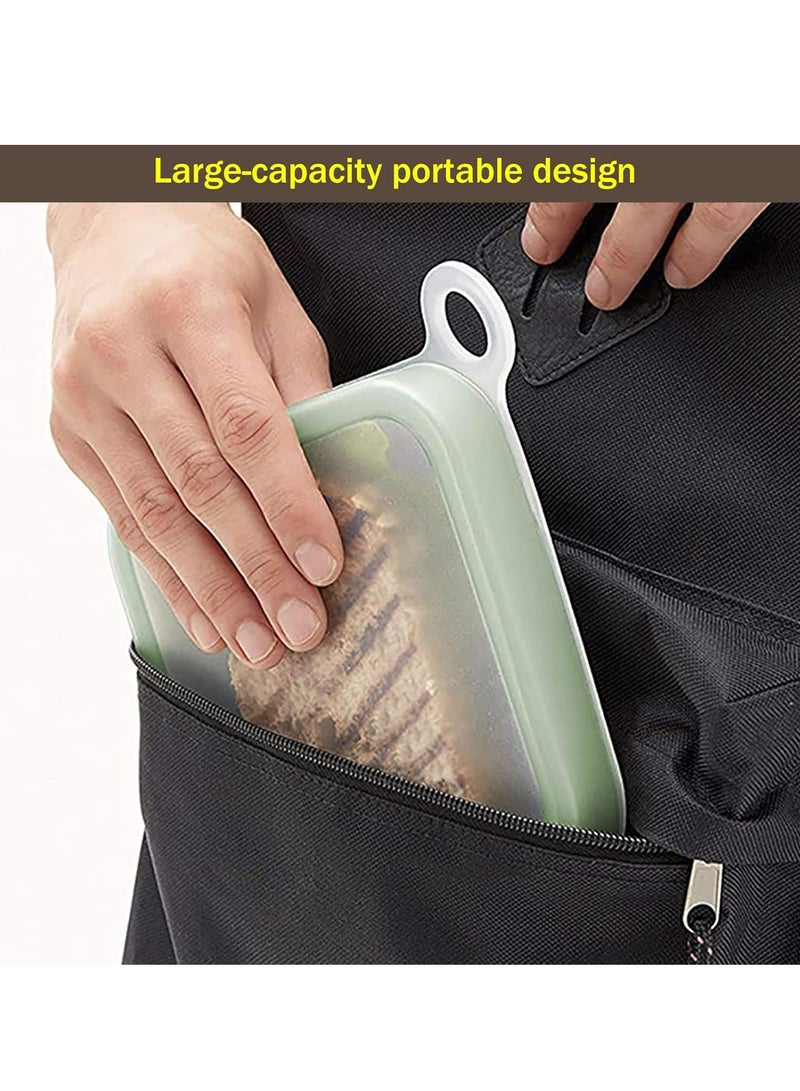 Reusable Sandwich Container Box Leak-proof Food Storage Container for Fruits, Salads, Snacks - Image 5