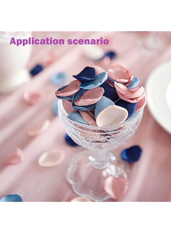 erorex 100 Pcs Rose Decorative Petals Artificial Flower Petals For Weddings Fake Rose Petals Proposal For Wedding Basket Aisle Runner Bridal Shower 2 Color Mixes Orange Red - Image 3