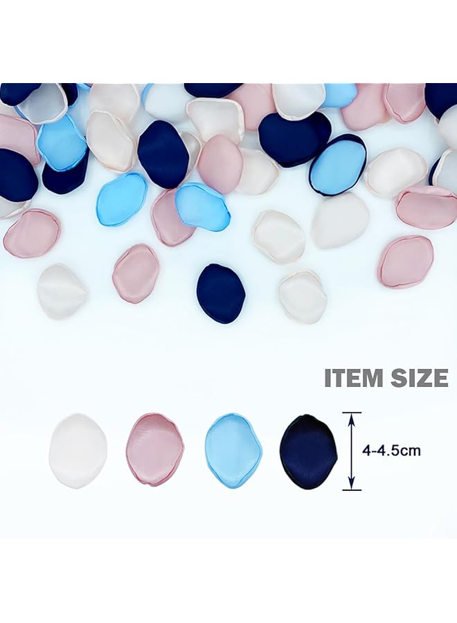 erorex 100 Pcs Rose Decorative Petals Artificial Flower Petals For Weddings Fake Rose Petals Proposal For Wedding Basket Aisle Runner Bridal Shower 2 Color Mixes Orange Red - Image 2