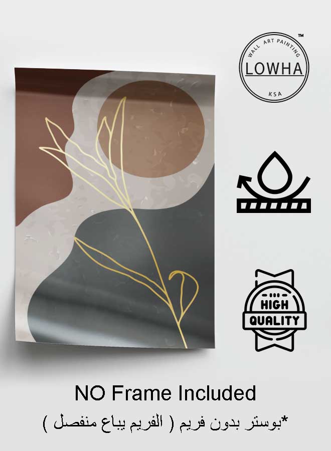 LOWHA Poster Painting Art With Four Separate Pieces Of Double-Sided Stickers Marble Design Abstract Shape For Home Bedroom Living Room And Office Decor - Image 3
