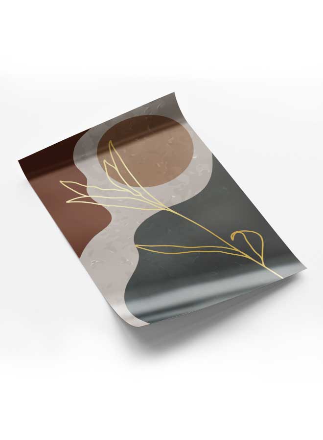 LOWHA Poster Painting Art With Four Separate Pieces Of Double-Sided Stickers Marble Design Abstract Shape For Home Bedroom Living Room And Office Decor - Image 1