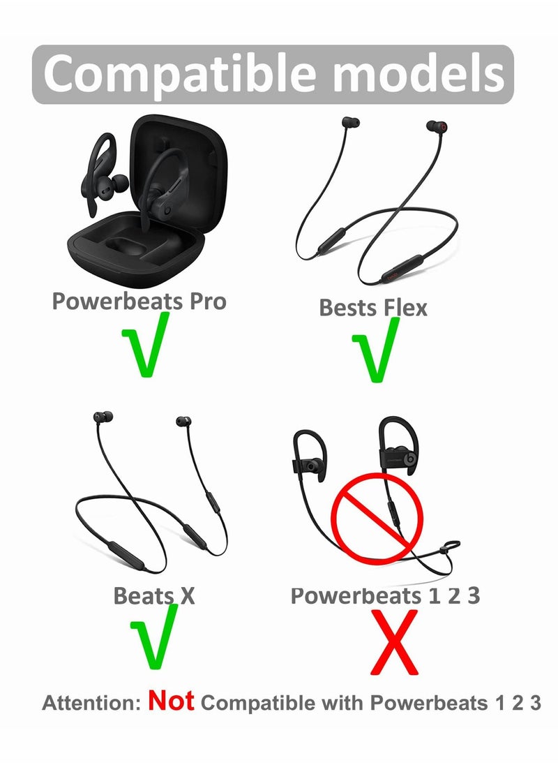SYOSI Ear Tip Replacement for Powerbeats Pro/Beats Flex, Replacement Earbuds Tip Ear Gel Ear Plug Eartip Compatible with Powerbeats Pro,Noise Reduce Silicone Rubber Gel Earbuds Eartips, 8 Pairs, Navy  - Image 2