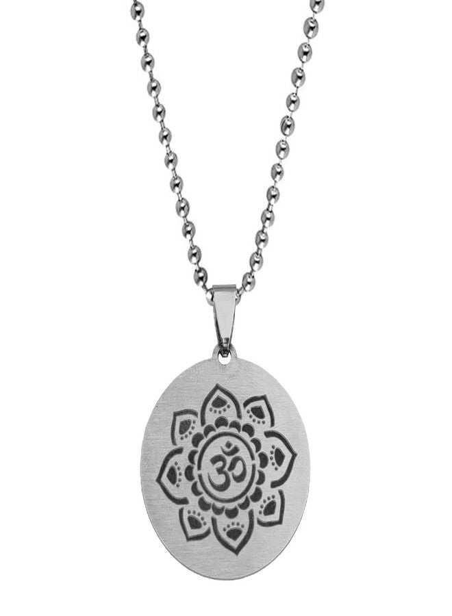 AFH Om Symbol Religious Pendant Necklace Chain For Men And Women