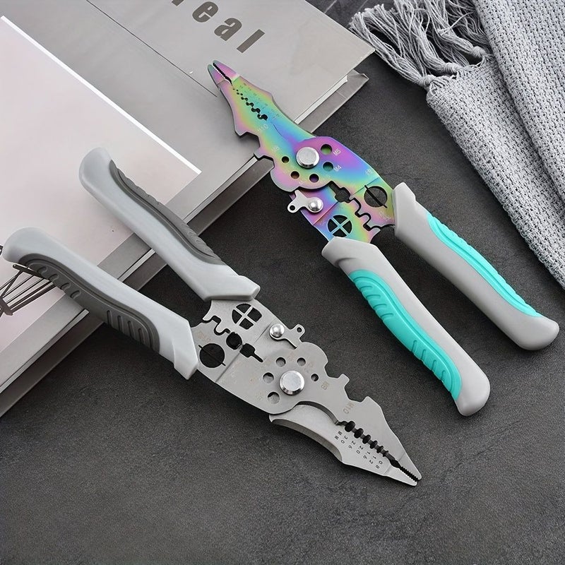 1pc Heavy Duty 18 In 1 Foldable Multi Tool Wire Stripper Wrench Screwdriver Cutter - Image 3