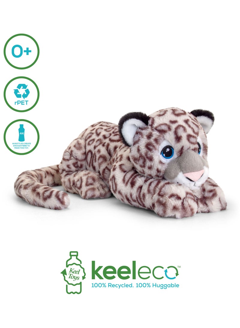 Keel Toys Keeleco Leopard Snow 80cm | Soft Toy | Plush Toy | Gift for Kids and Adults - Image 2