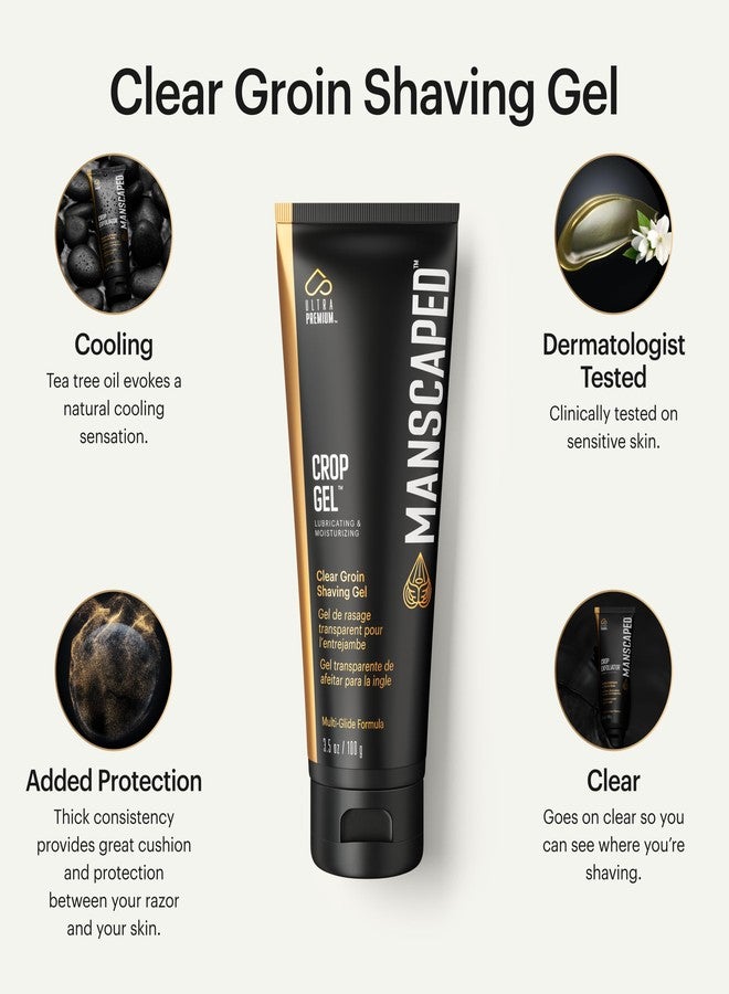 MANSCAPED® Crop Gel® Clear Groin Shaving Gel, Moisturizing and Lubricating Multi-Glide Formula Designed for Below-the-Waist Trimming, Vegan and Paraben-Free (3.5 oz) - Image 2