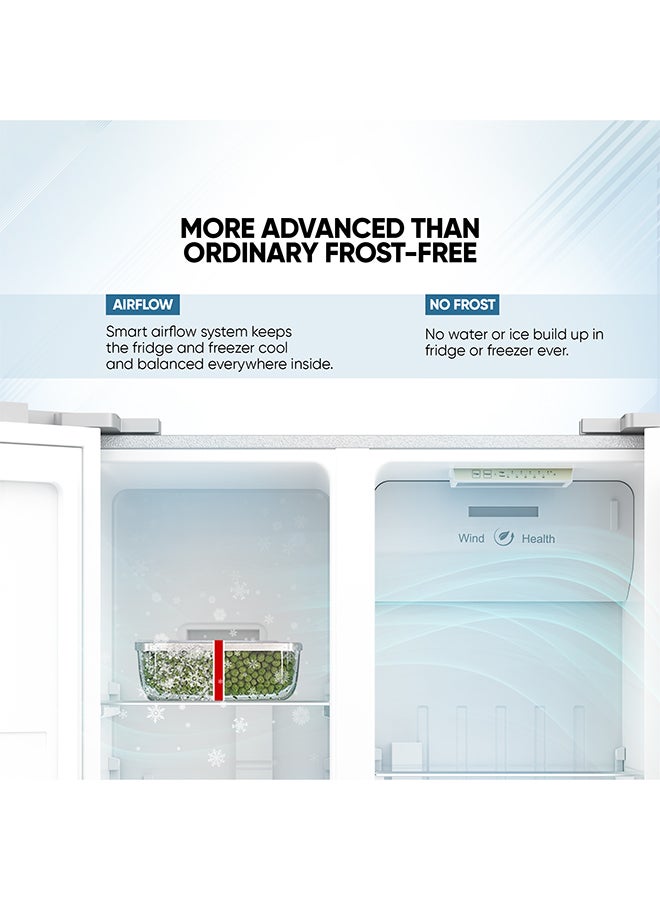 NIKAI 750L/410L Gross Net, Side By Side Double Door Refrigerator With Energy Effecient Inverter Compressor, Temp Display Mirror, High Efficient Defrosting, Steel Finish Body 750 L 474.5 kW NRF750SBSD5 Silver - Image 4