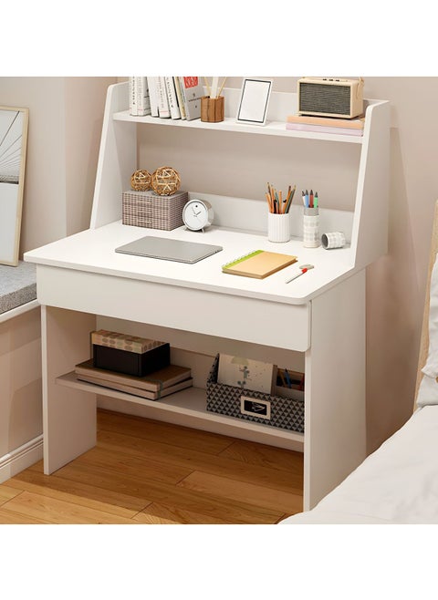 Modern simple style laptop table with drawer and bookshelves