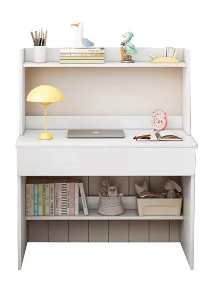 Modern simple style laptop table with drawer and bookshelves