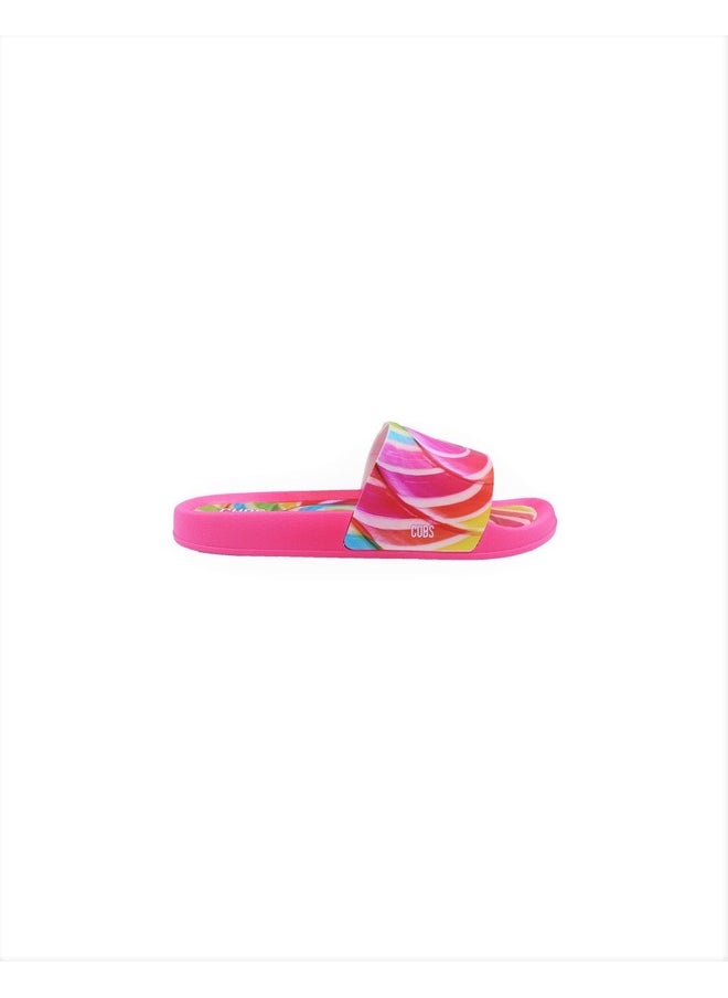 CUBS Candy Print Everyday Wear Eco-Friendly Pvc Slides For Women Lightweight Easy To Wash And Anti-Slip Soles  - Image 3