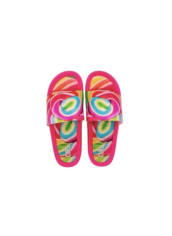CUBS Candy Print Everyday Wear Eco-Friendly Pvc Slides For Women Lightweight Easy To Wash And Anti-Slip Soles  - Image 2
