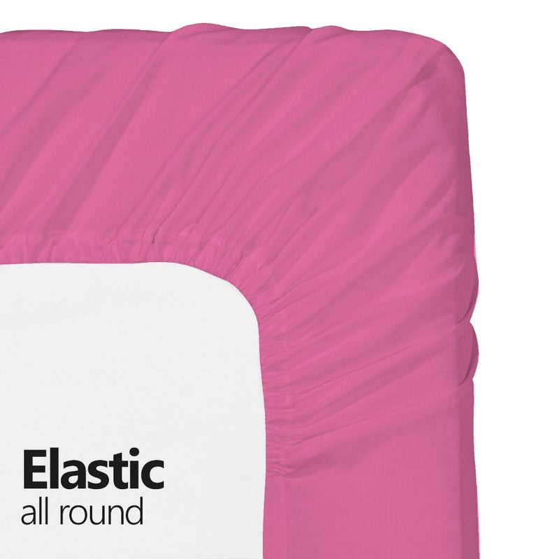 DESTINY CRESCENT BED Knit Jersey 100% Cotton 2 Twin XL Fitted Bed Sheets (2-Pack) Soft and Comfy - Twin Extra Long  15"" Deep Pocket  39"" x 80"" Great for Dorm Room  Hospital and Split King Dual Adjustable Beds (Pink) - Image 2