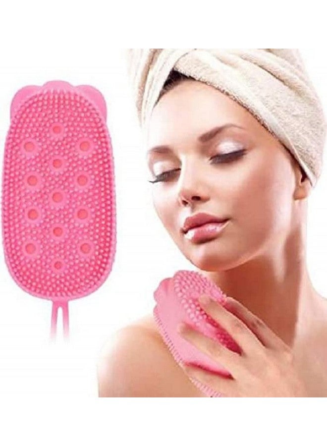 softi Look Out Silicone Soft Bath Body Brush with Shampoo Dispenser Scrubber-use in Shower Deep Cleaning Gentle Scrub Massage for Children, Men Women - Image 1