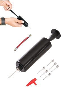 Air Pump for Football, Basketball Air Pump, Air Inflator for Volleyball, Air Pump For Yoga Balls, For Swim Inflatables, For Balloons and Much More 7 Pc Needles 1 Pc Valve Adapter and 1 Pc Air Hose