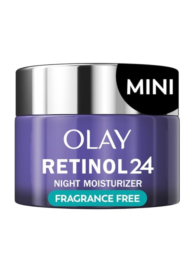Olay Retinol 24 Face Moisturizer AntiAging Night Cream for Women Trial Size FragranceFree Non Greasy AntiWrinkle Smooth Fine Lines Tightening Skin Care Peptides Glycerin 05 Oz - Image 1
