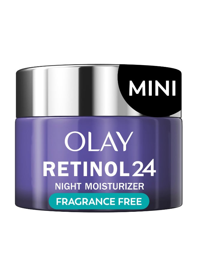 Olay Retinol 24 Face Moisturizer AntiAging Night Cream for Women Trial Size FragranceFree Non Greasy AntiWrinkle Smooth Fine Lines Tightening Skin Care Peptides Glycerin 05 Oz - Image 3