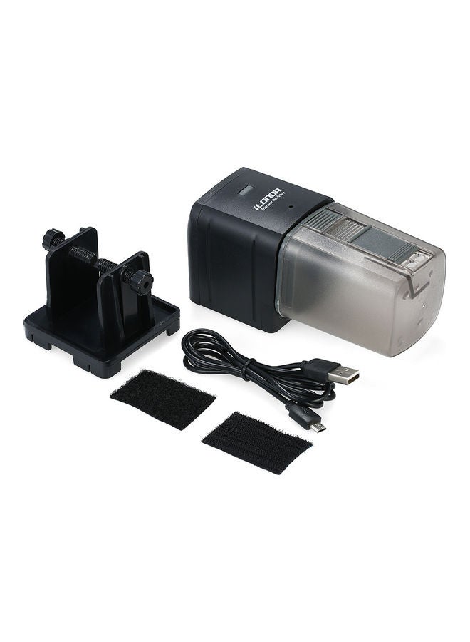 NIBEMINENT Automatic Fish Feeder Grey/Black - Image 3