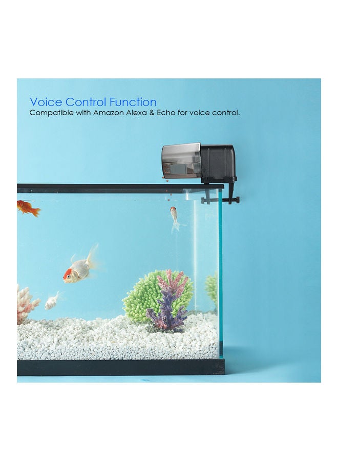 NIBEMINENT Automatic Fish Feeder Grey/Black - Image 2