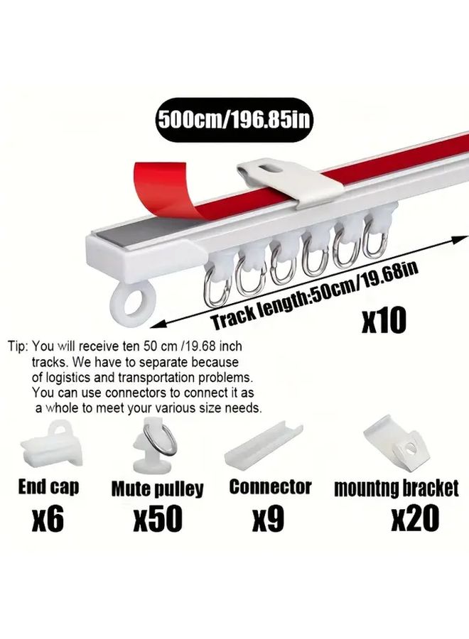 Four In One Silent Track System Top Side Mount Brackets 100cm 39 37in - Image 3