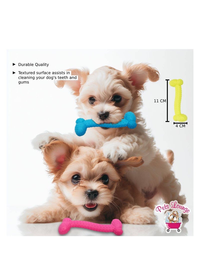 بي إل PL - لعبة مضغ على شكل عظمة للكلاب - صغيرة - أصفر نيون - Image 1