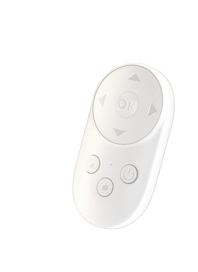 Mobile Phone Bluetooth Remote Control Camera Charging Remote Video Brush Short Video Tremolo Artifact Reading Novel Page Turning Device-Color:Upgrade [automatic Like] Charging Remote Control 7-button - White Vv